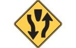 Dividing Highway Sign
