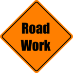 Road work sign