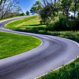 winding road sign