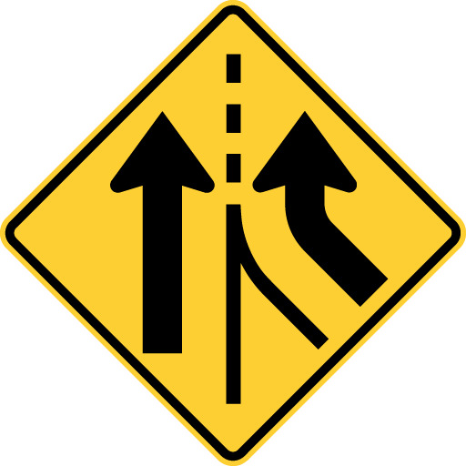 Added lane road sign