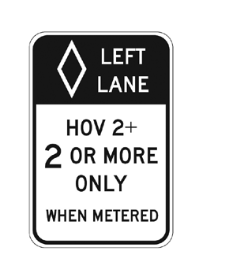 hov road sign