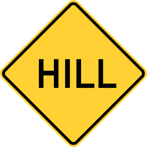 Hill Road Sign