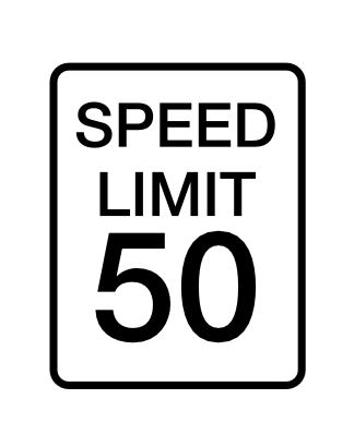speed limit road sign