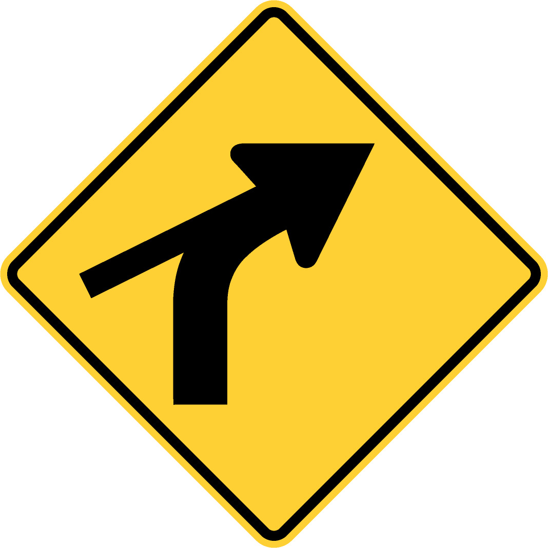 curve out intersection warning