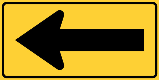 directional road sign