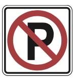 no parking road sign
