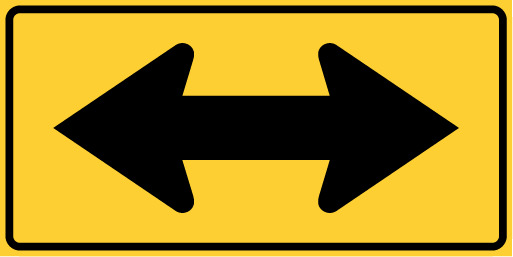 road ends turn left or right only