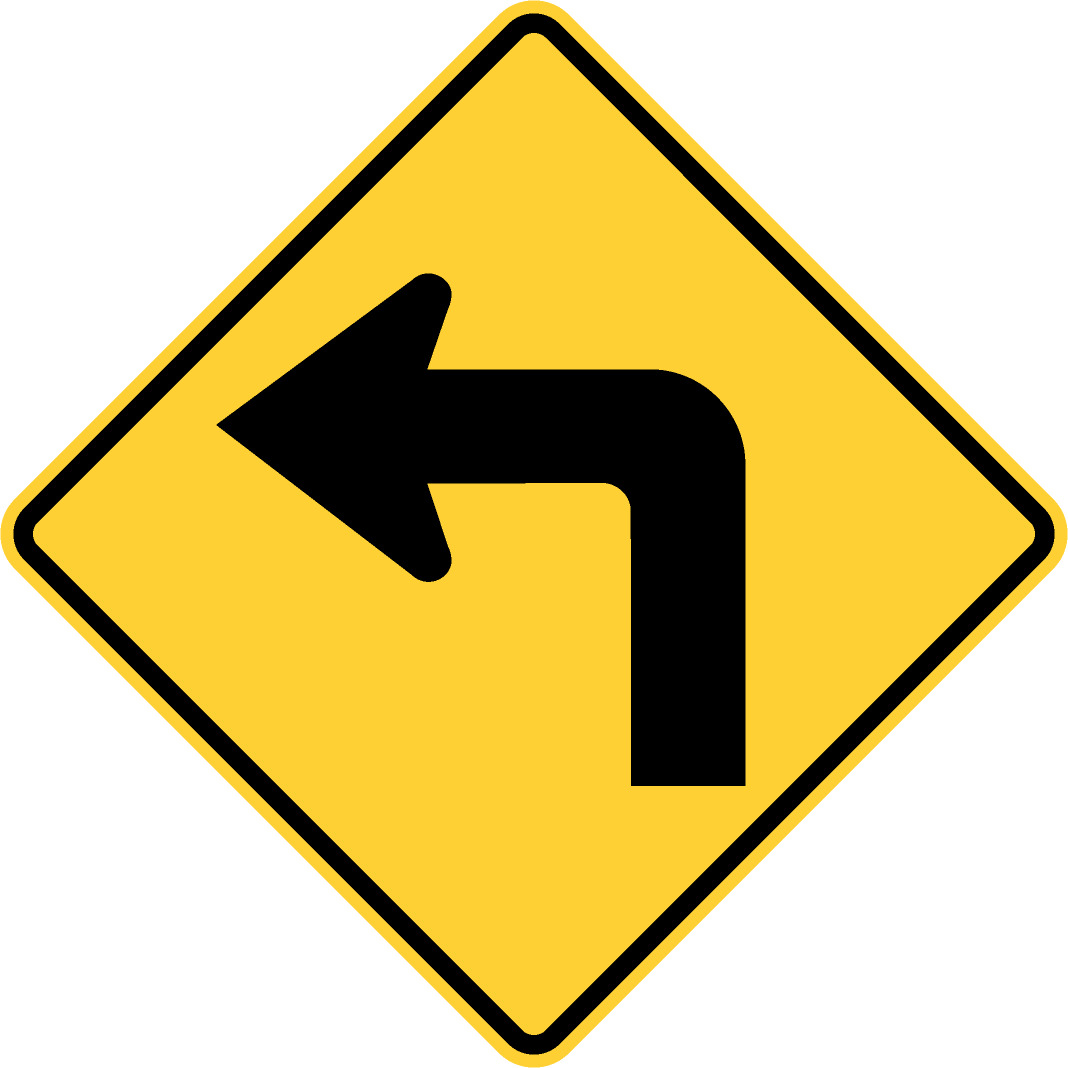 sharp left turn