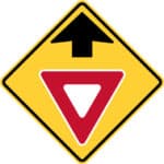 yield ahead road sign
